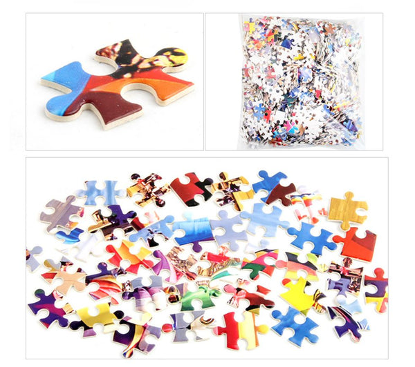 1000Pcs Thick Papers Jigsaw Puzzles Fun Game Challenge Gift For Adults Teens Kids (Hot Air Balloon-A)