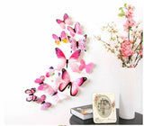 12PCS 3D Butterfly Wall Removable Sticker Decals Kids Art Nursery Decor Magnets - Go2buy Australia