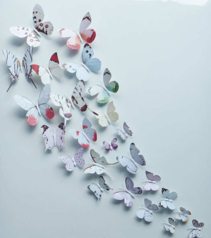12PCS 3D Butterfly Wall Removable Sticker Decals Kids Art Nursery Decor Magnets - Go2buy Australia