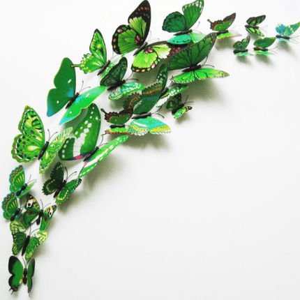 12PCS 3D Butterfly Wall Removable Sticker Decals Kids Art Nursery Decor Magnets - Go2buy Australia