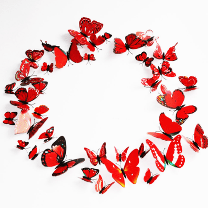 12PCS 3D Butterfly Wall Removable Sticker Decals Kids Art Nursery Decor Magnets - Go2buy Australia
