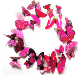 12PCS 3D Butterfly Wall Removable Sticker Decals Kids Art Nursery Decor Magnets - Go2buy Australia