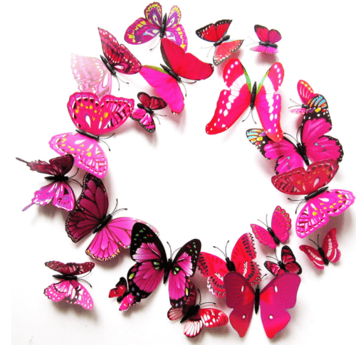 12PCS 3D Butterfly Wall Removable Sticker Decals Kids Art Nursery Decor Magnets - Go2buy Australia