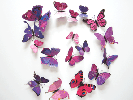 12PCS 3D Butterfly Wall Removable Sticker Decals Kids Art Nursery Decor Magnets - Go2buy Australia