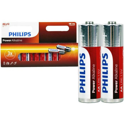 12PCS GENUINE Philips Long Life Alkaline AA Battery Factory Sealed - Go2buy Australia