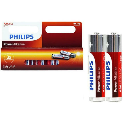 12PCS GENUINE Philips Long Life Alkaline AAA Battery Factory Sealed - Go2buy Australia