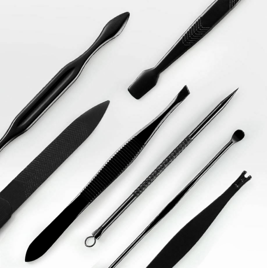 12Pcs Manicure Pedicure Stainless Nail Clippers Kit Set Cuticle Grooming Case - Go2buy Australia
