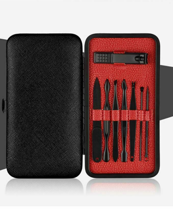 12Pcs Manicure Pedicure Stainless Nail Clippers Kit Set Cuticle Grooming Case - Go2buy Australia
