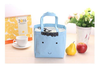 Buy blue Cartoon Cute Insulated Lunch Bag Tote Container For Women Kids Office Work School