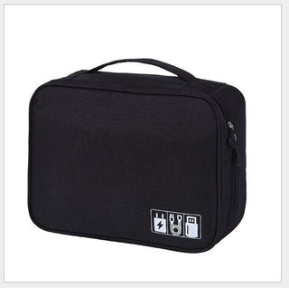 Buy black Electronics Accessories Digital Storage Organizer Travel Bag