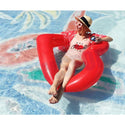 2 Sizes Inflatable Pool Float Swim Ring Heart Shape Red