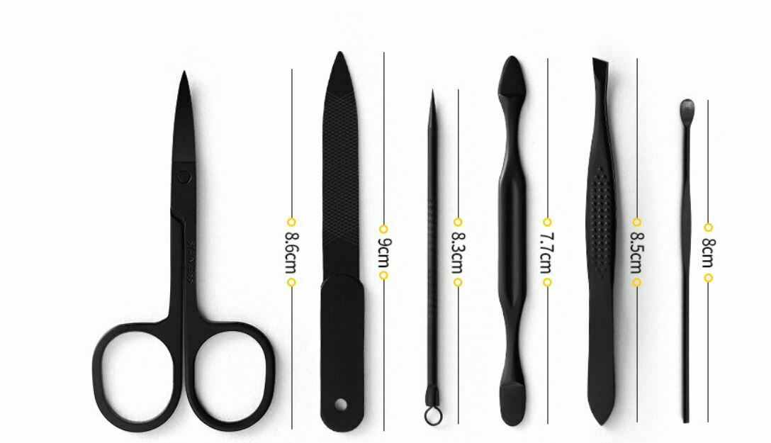 15Pcs Manicure Pedicure Stainless Nail Clippers Kit Set Cuticle Grooming Case - Go2buy Australia