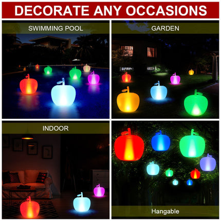 16 Colors Changing LED Floating Pool Lights Inflatable Waterproof Glow Globe with Remote Party Decor - Go2buy Australia