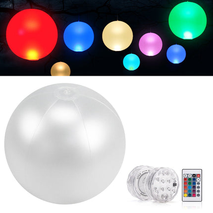 16 Colors Changing LED Floating Pool Lights Inflatable Waterproof Glow Globe with Remote Party Decor - Go2buy Australia