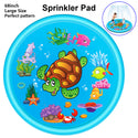 Inflatable Turtle Premium Splash Play mat Water Sprinkle Spray pad Toys 120cm