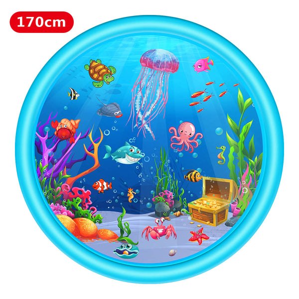 Inflatable Jellyfish Premium Splash Play mat Water Sprinkle Spray pad Toys 170cm