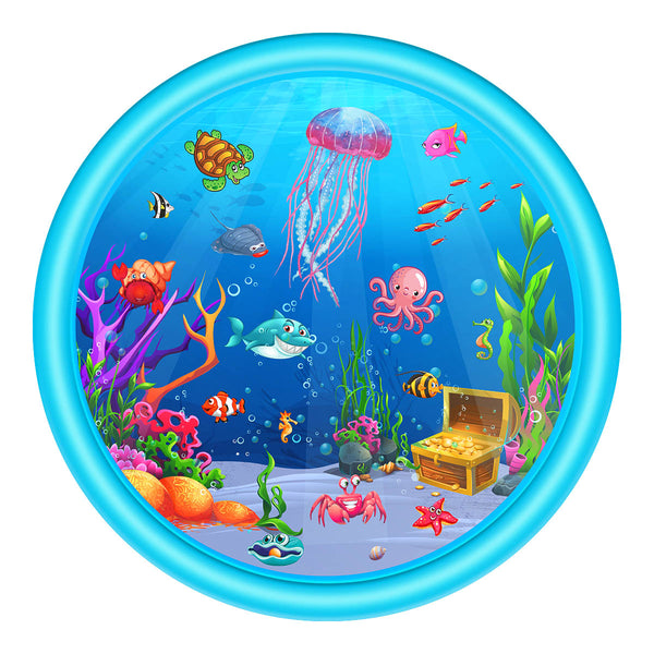 Inflatable Jellyfish Premium Splash Play mat Water Sprinkle Spray pad Toys 170cm