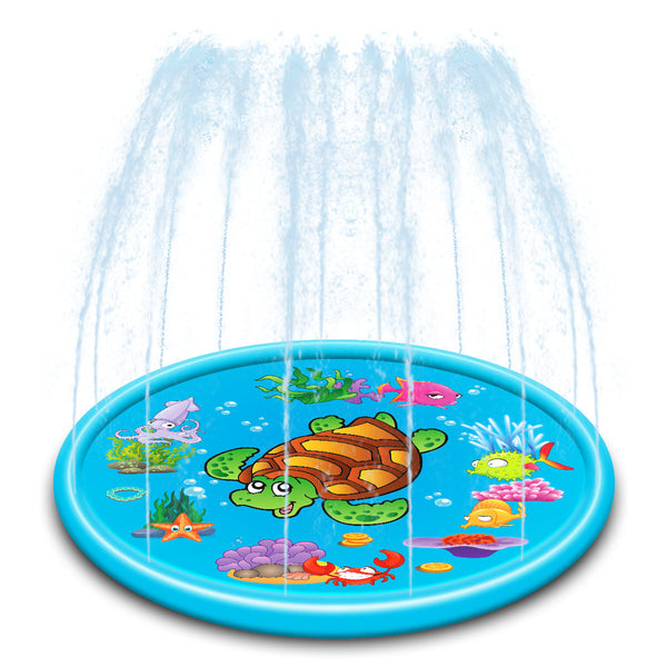 Inflatable Turtle Premium Splash Play mat Water Sprinkle Spray pad Toys 120cm