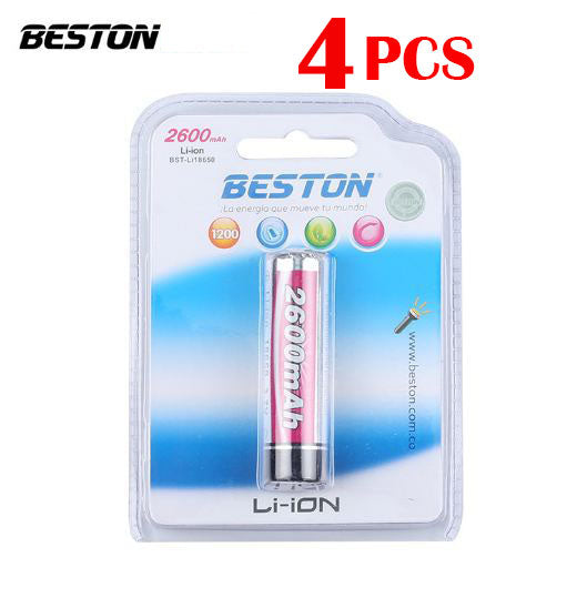 Beston High Capacity 3.7V Li-ion Rechargeable 18650 Battery for LED bike light