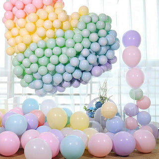 Buy 100pcs-mixed-colors 100PCS 25cm/10" Ultra Thick Macaron Candy Pastel Latex Balloons Birthday Wedding Party