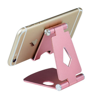 Buy pink Foldable Aluminum Bracket Portable Universal Mobile Phone Tablet Stand Holder