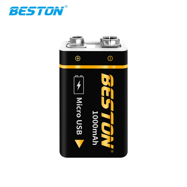 Beston Micro USB 9v Rechargeable Battery Li-ion Battery 9000mWh With cable 1500+ Recharge Cycles