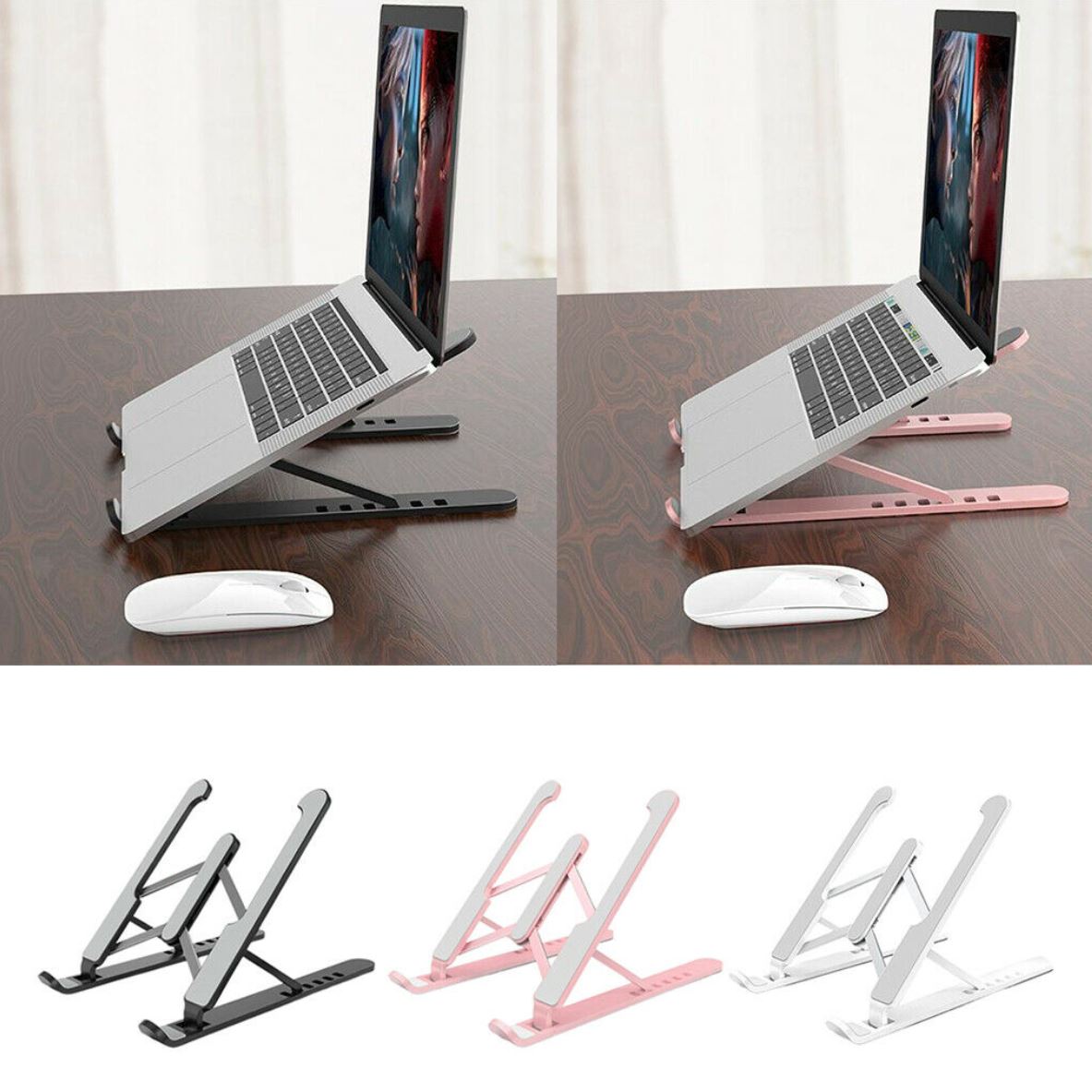 Laptop Foldable Stand Notebook Portable Macbook ABS Desk Holder Bracket