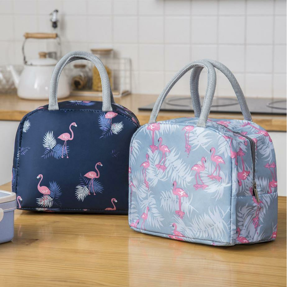 Insulated Flamingo Lunch Bag Tote Container For Women Kids Office Work School (4 Colors Available)