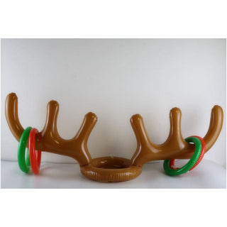Inflatable Reindeer Antler Ring Toss Game Toys for Christmas Party