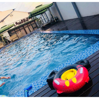 Inflatable Pool Float Swim Ring For Baby Black Mickey