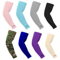 UV Sun Protection Cooling Arm Sleeves For Basketball Running Cycling Golf (19 Colors Available)