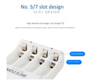 Beston 4-Slot Quick Smart Intelligent QC Battery USB Charger for 1.2V AA AAA NiMh Rechargeable Battery