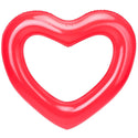 2 Sizes Inflatable Pool Float Swim Ring Heart Shape Red