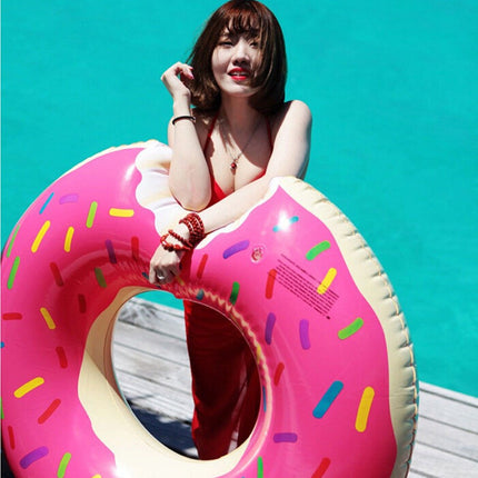 2 Sizes 2 Colors Inflatable Pool Float Swim Ring Donut - Go2buy Australia