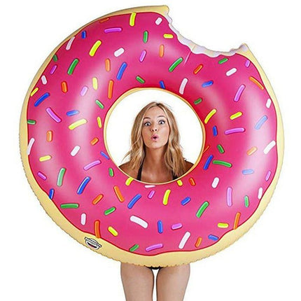 2 Sizes 2 Colors Inflatable Pool Float Swim Ring Donut - Go2buy Australia