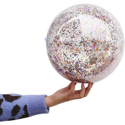 2 Sizes Inflatable Confetti Glitter Sparkling Beach Ball - Go2buy Australia