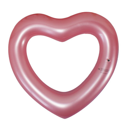 2 Sizes Inflatable Pool Float Swim Ring Heart Shape Rose Gold Glitter - Go2buy Australia