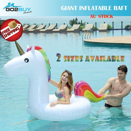 2 Sizes Inflatable Pool Float Swim Ring Unicorn - Go2buy Australia