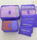 6PCS Travel Luggage Organizer Set Backpack Storage Pouches Suitcase Packing Bags(11 Colors Available)