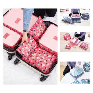 6PCS Travel Luggage Organizer Set Backpack Storage Pouches Suitcase Packing Bags(11 Colors Available)