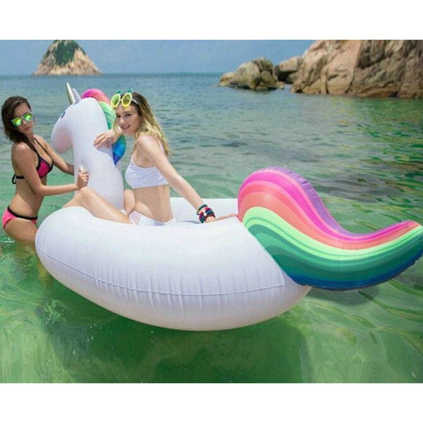 Giant Inflatable Rainbow Unicorn Pool Float Raft 275*140*120cm