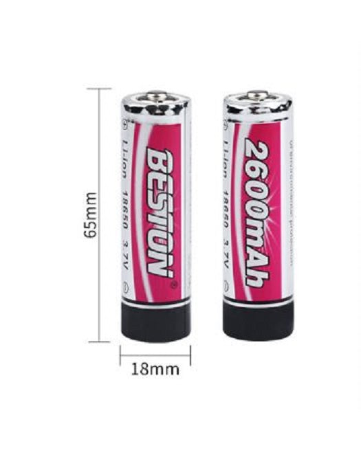 Beston High Capacity 3.7V Li-ion Rechargeable 18650 Battery for LED bike light