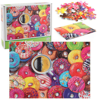 1000Pcs Thick Papers Jigsaw Puzzles Fun Game Challenge Gift For Adults Teens Kids (Colorful Donut)