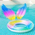 Inflatable Pool Float Swim Ring Mermaid Tail