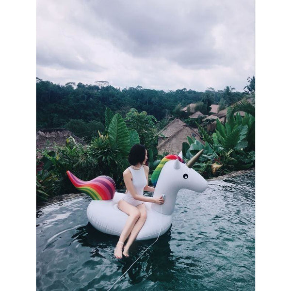 Giant Inflatable Rainbow Unicorn Pool Float Raft 200*100*90cm