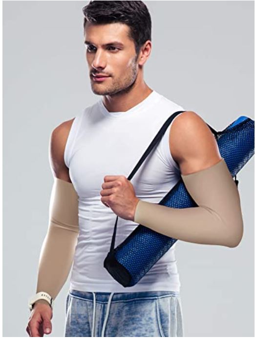 UV Sun Protection Cooling Arm Sleeves For Basketball Running Cycling Golf (7 Colors Available)