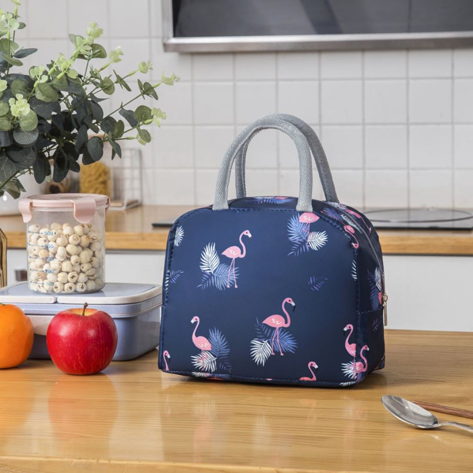 Insulated Flamingo Lunch Bag Tote Container For Women Kids Office Work School (4 Colors Available)