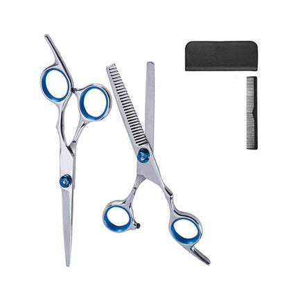 2pcs 6" Pro Hair Cutting & Thinning Scissors Barber Salon Hairdressing w Case - Go2buy Australia