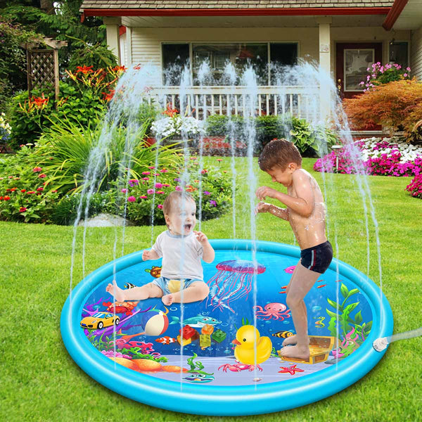 Inflatable Jellyfish Premium Splash Play mat Water Sprinkle Spray pad Toys 170cm