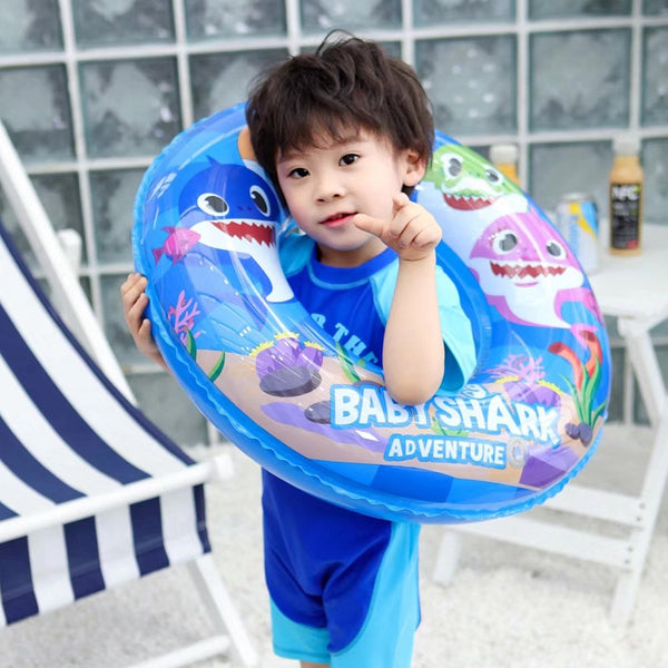 Baby Kids Inflatable BABY SHARK PINKFONG Float Raft Swimming Ring Pool Toy Gift